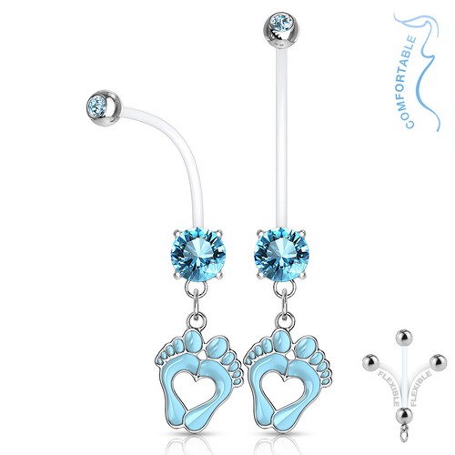 Bauchnabelpiercing baby füsse - bauchnabelpiercing,