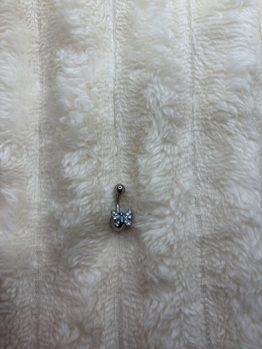 Bauchnabelpiercing blau silber - bauchnabelpiercing, blau/silber