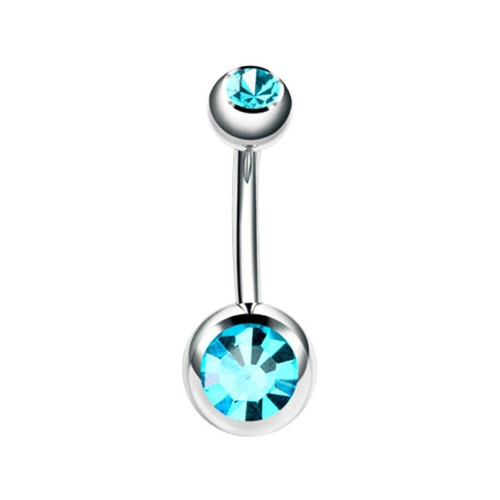 Silber bauchnabelpiercing - silber,