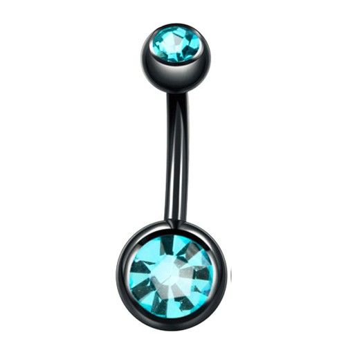 Schwarz bauchnabelpiercing - schwarz,