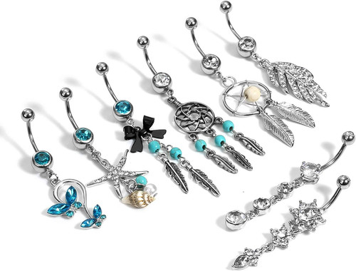 8stück bauchnabelpiercing - 8stück,