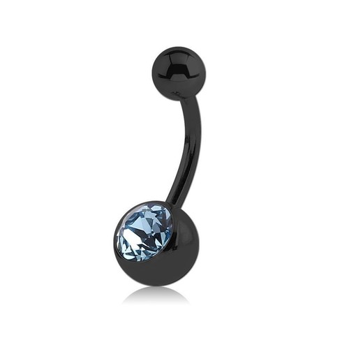 Schwarzes bauchnabelpiercing - schwarzes,