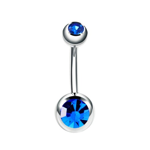 Silber bauchnabelpiercing - silber,
