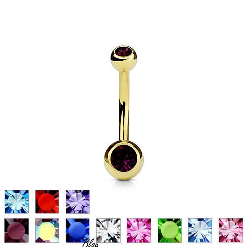 Bauchnabelpiercing gold - bauchnabelpiercing,