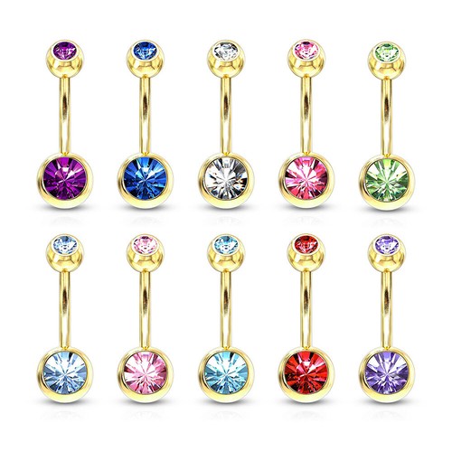 Bauchnabelpiercing vergoldet