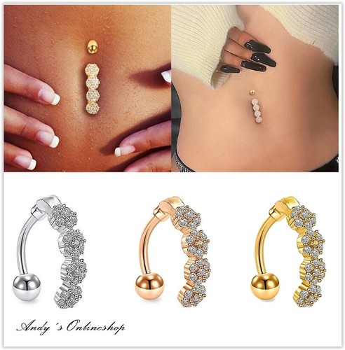 Bauchnabelpiercing zirkonia - bauchnabelpiercing, *zirkonia