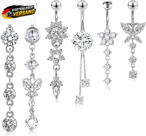 Bauchnabelpiercing set - bauchnabelpiercing,