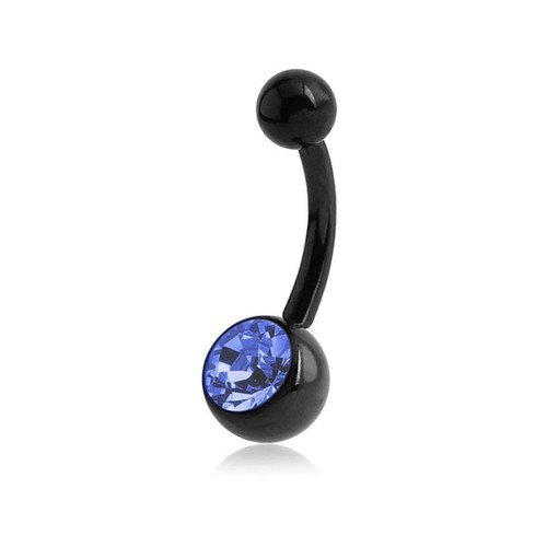 Schwarzes bauchnabelpiercing - schwarzes,